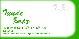 tunde ratz business card